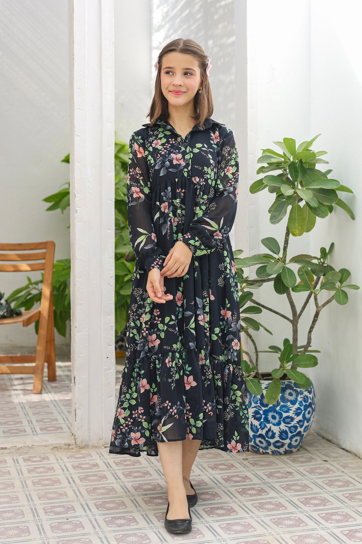 Emerald Bloom - Chiffon