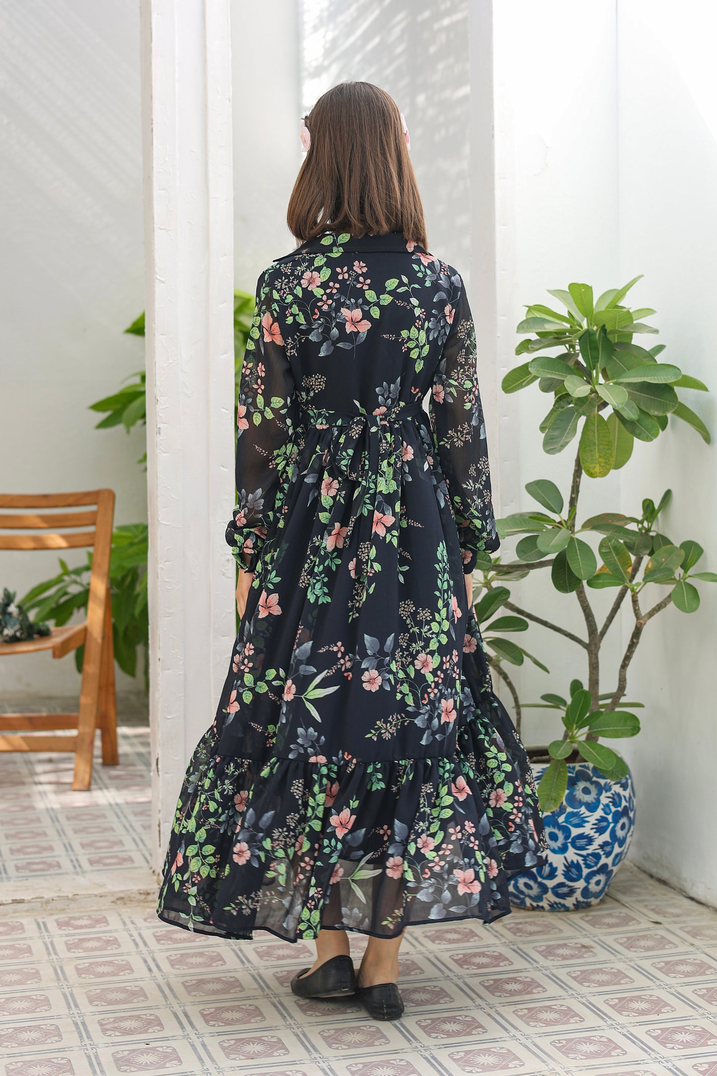 Emerald Bloom - Chiffon