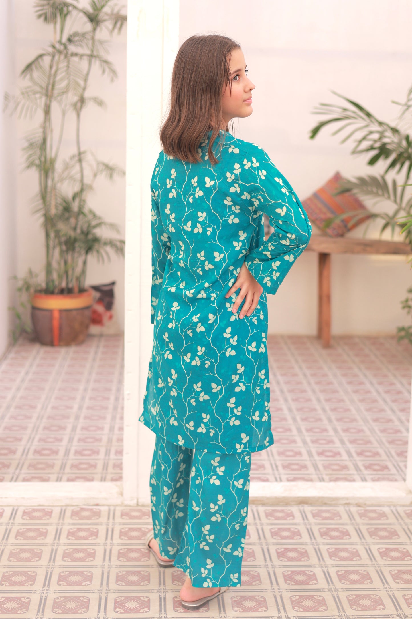 Teal Bloom - Lawn 2pc