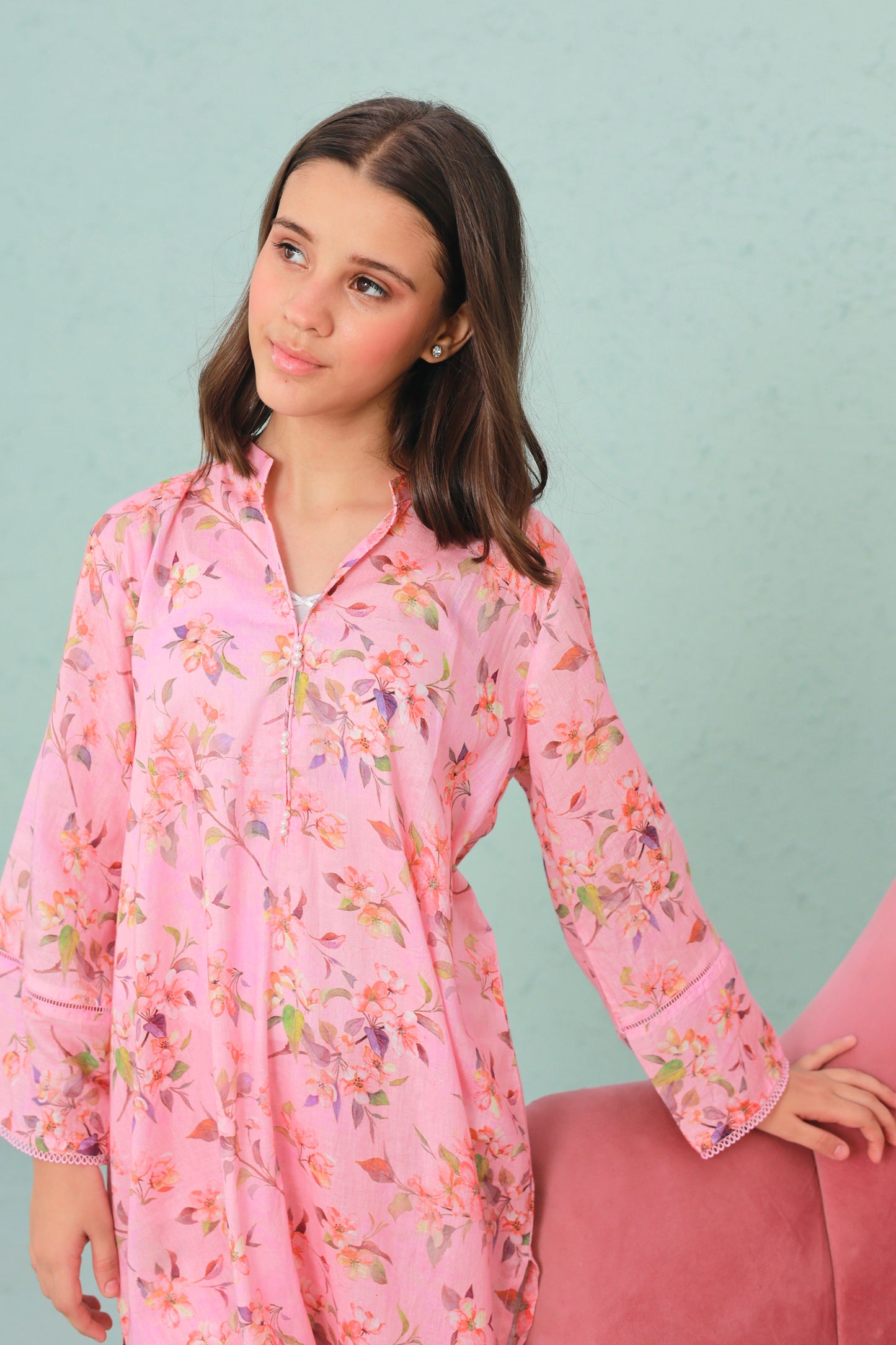 Rosy Bloom - Lawn 2pc