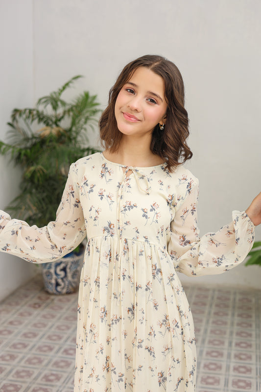 Ivory Bloom - Chiffon