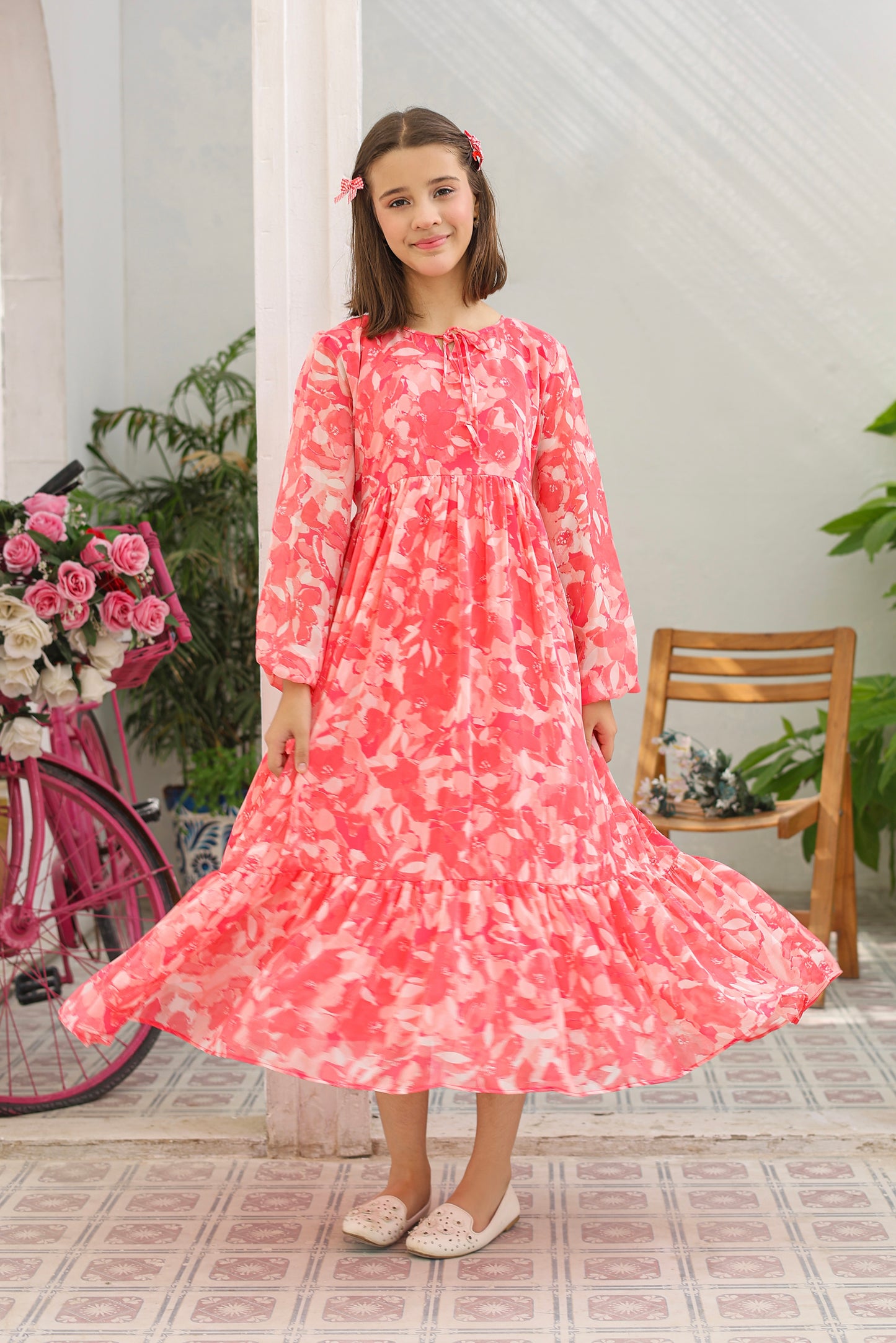 Coral Bloom - Chiffon