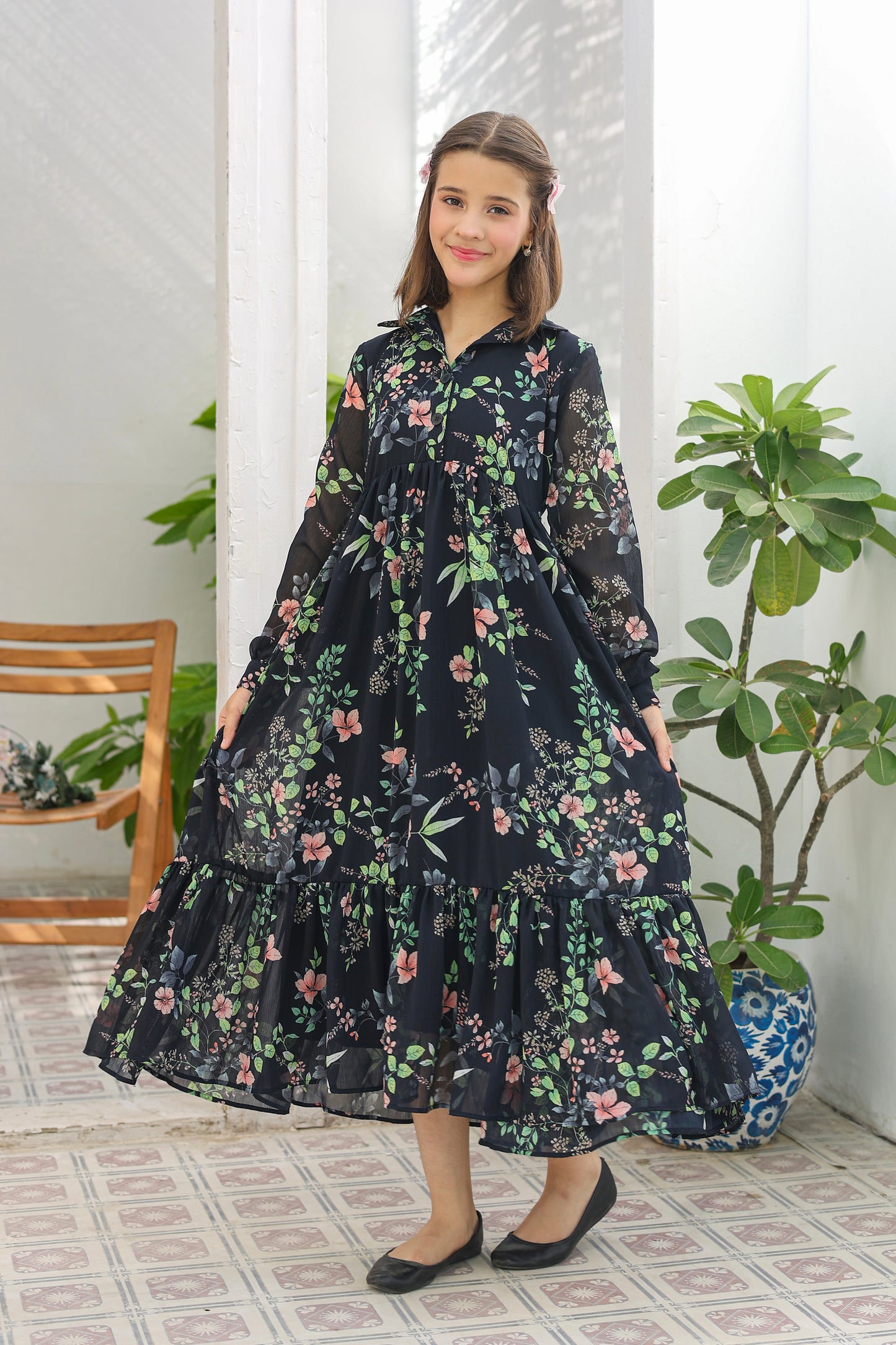 Emerald Bloom - Chiffon