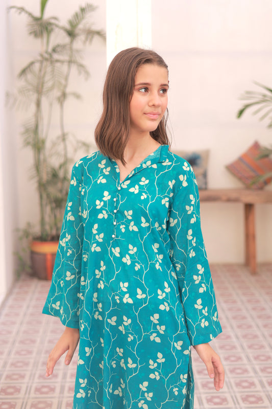 Teal Bloom - Lawn 2pc