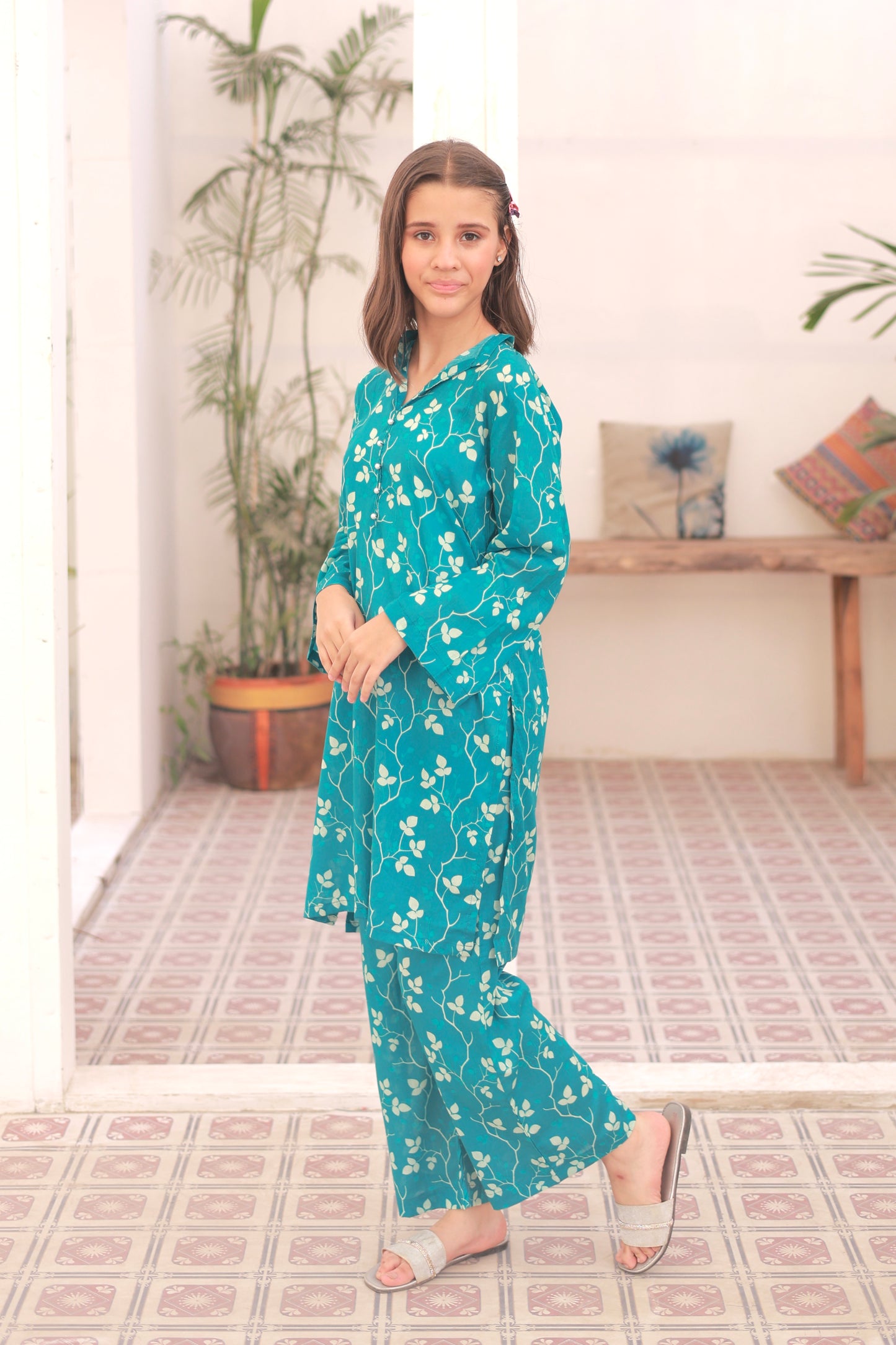 Teal Bloom - Lawn 2pc