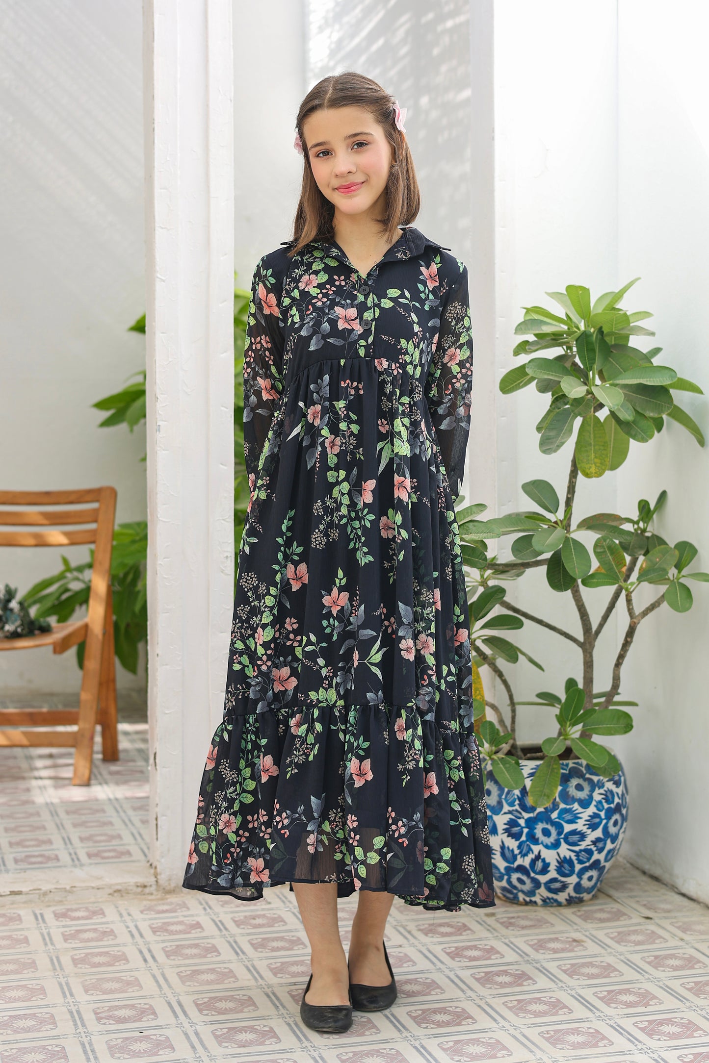 Emerald Bloom - Chiffon