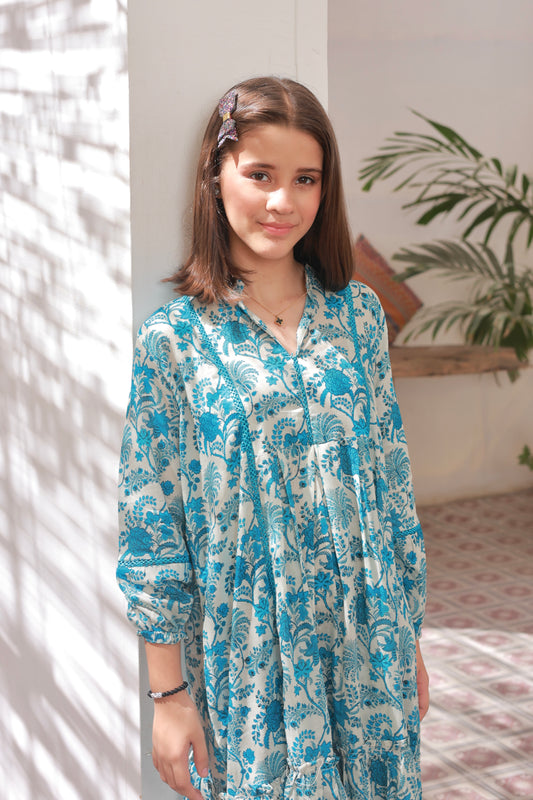 Blue Petal - Cotton Lawn