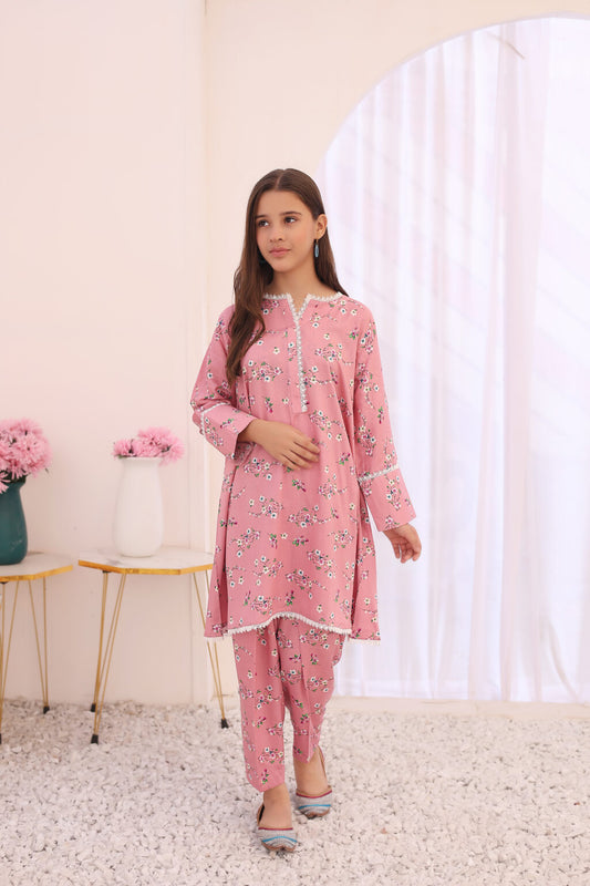 Tea Pink Blossom – 2pc Linen