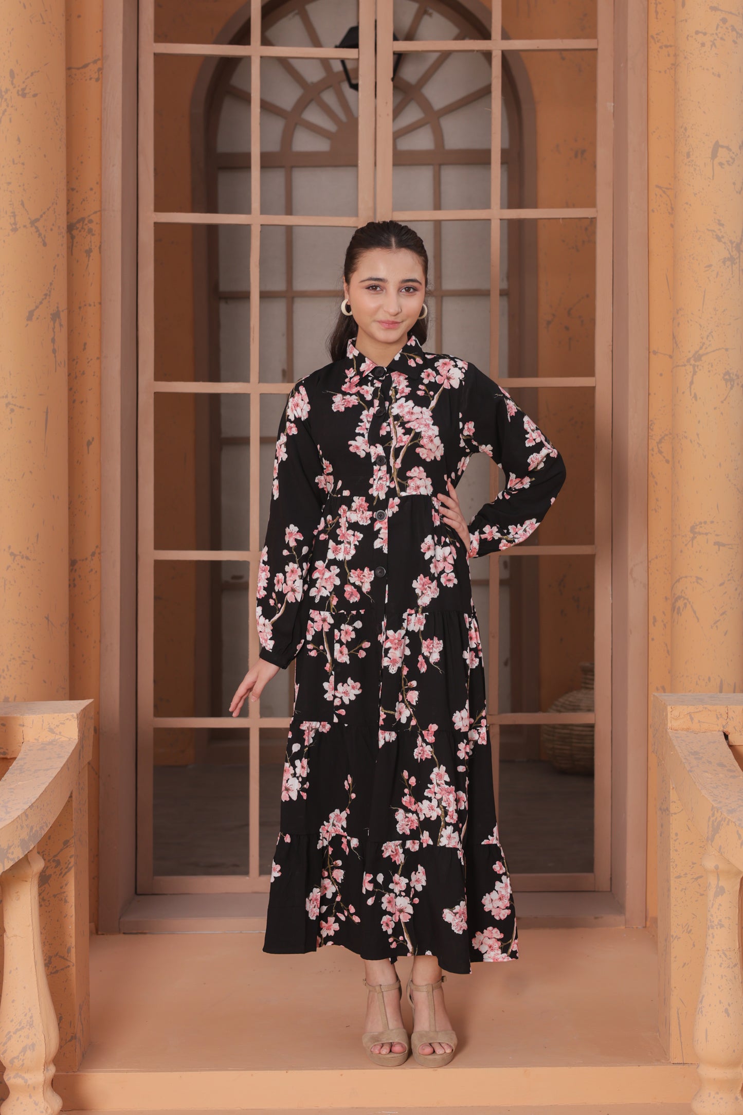 Black Cherry Bloom - Linen