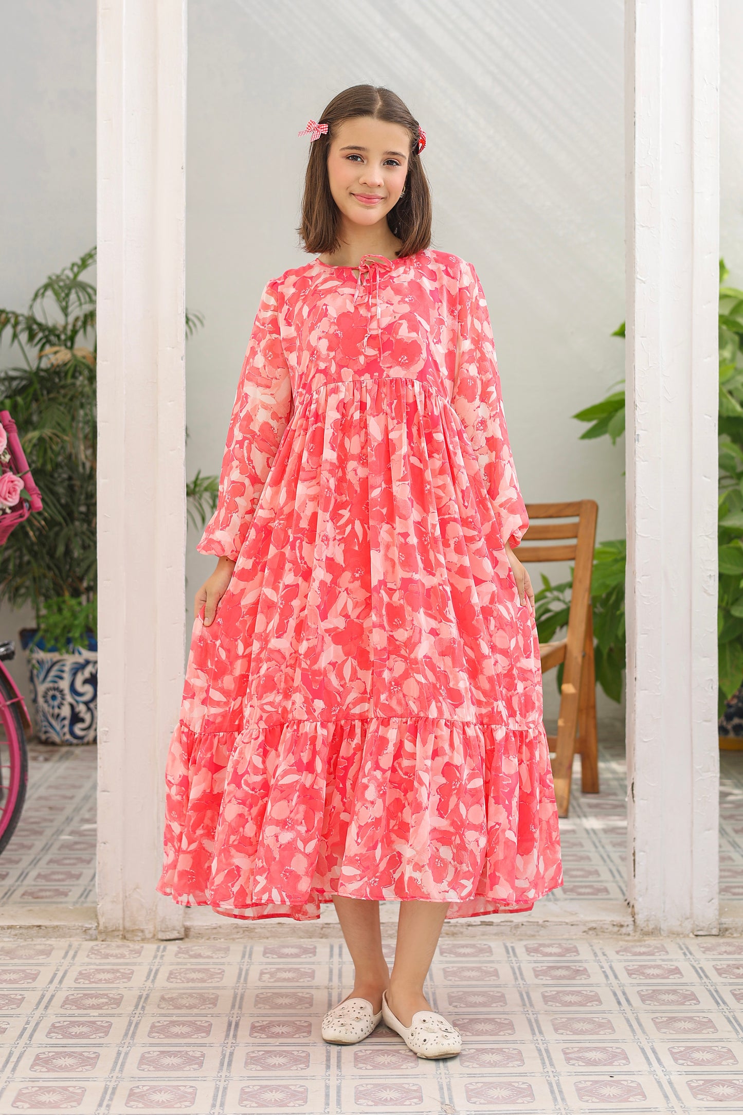 Coral Bloom - Chiffon