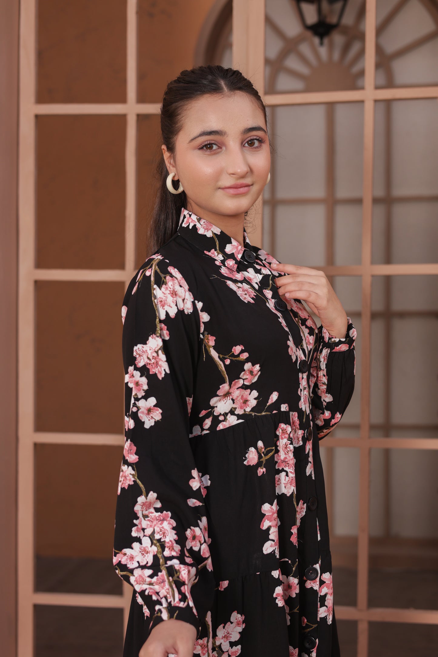 Black Cherry Bloom - Linen