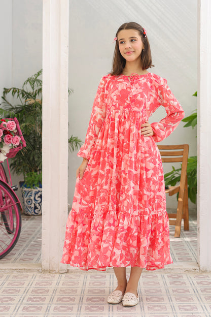 Coral Bloom - Chiffon