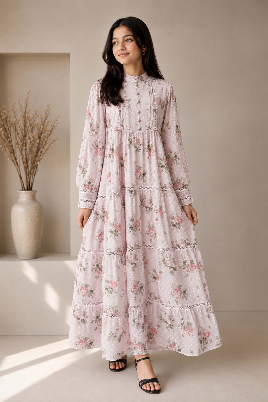 Rosé Garden - Broshia Chiffon