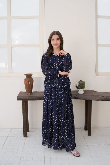 Midnight Polka - Co-Ord Set 2pc