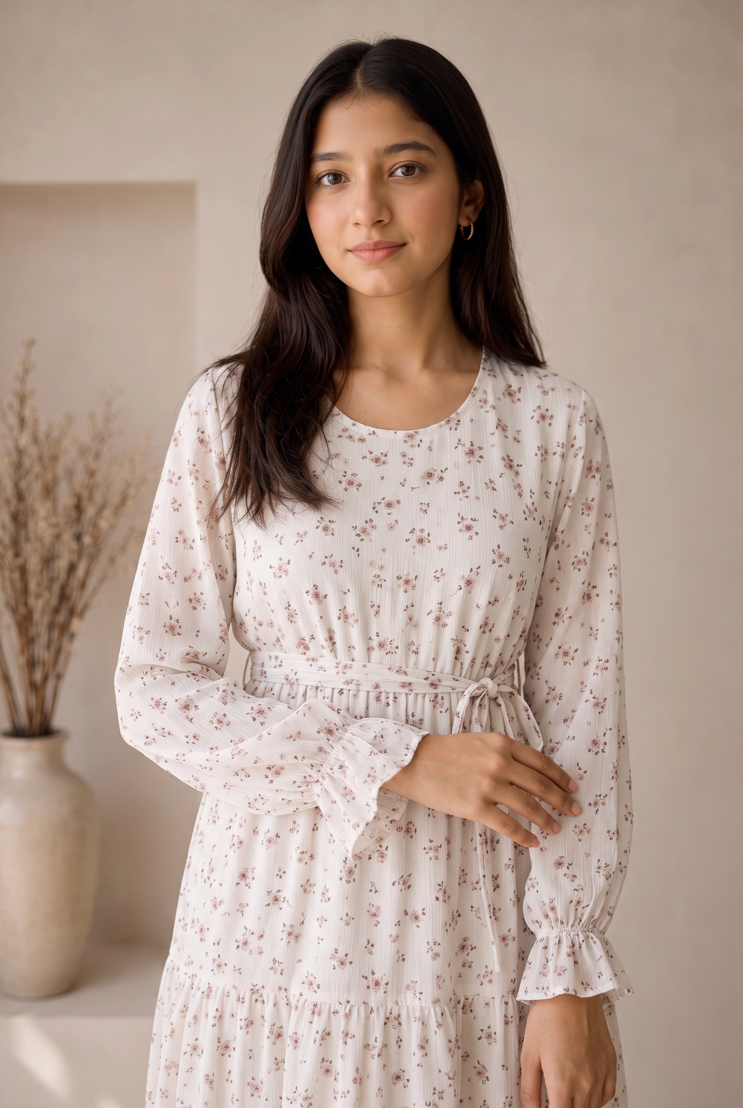 Ivory Bloom Maxi - Chiffon 🌸