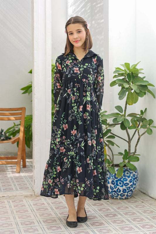 Emerald Bloom - Chiffon