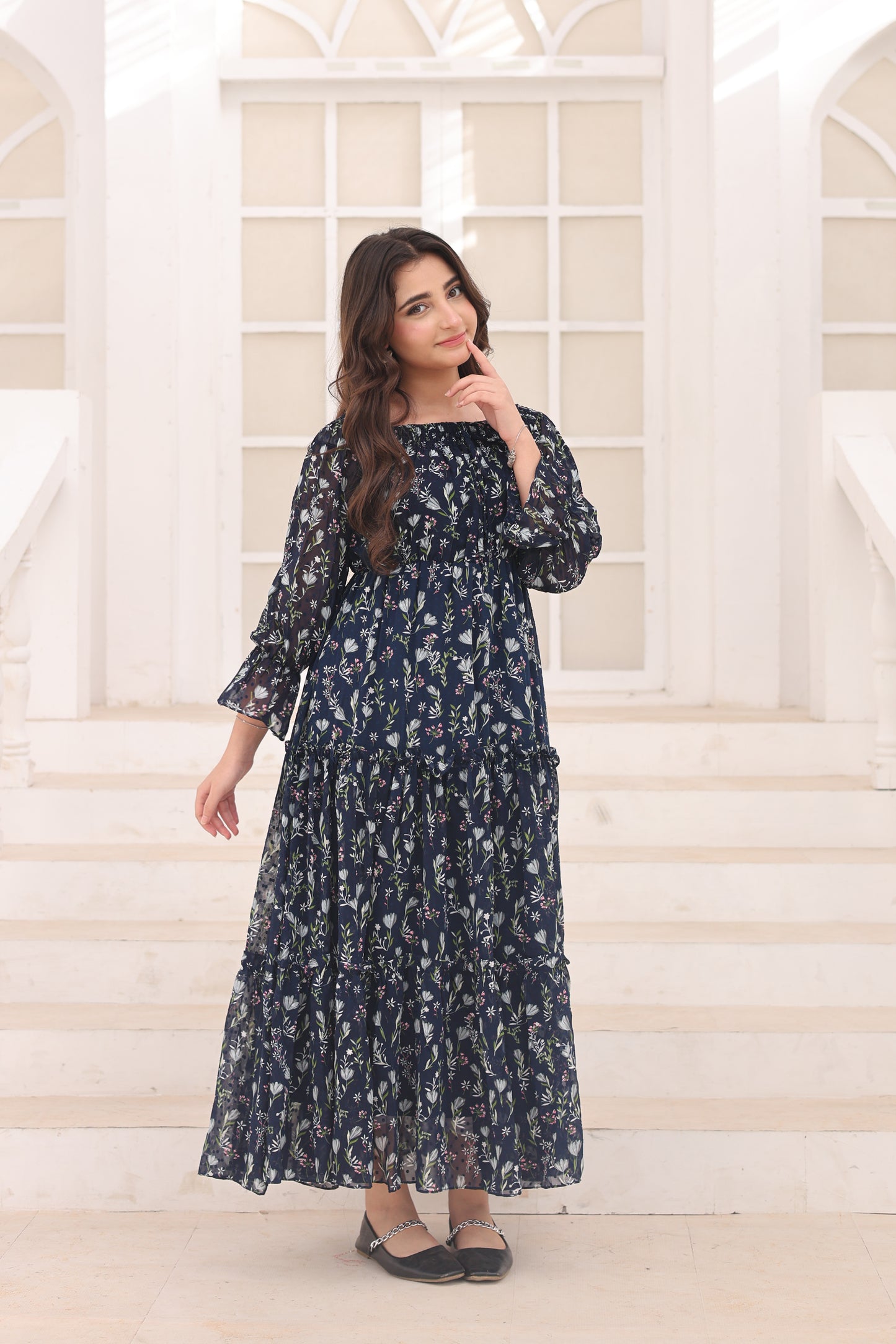 Floral Eclipse - Broshia Chiffon