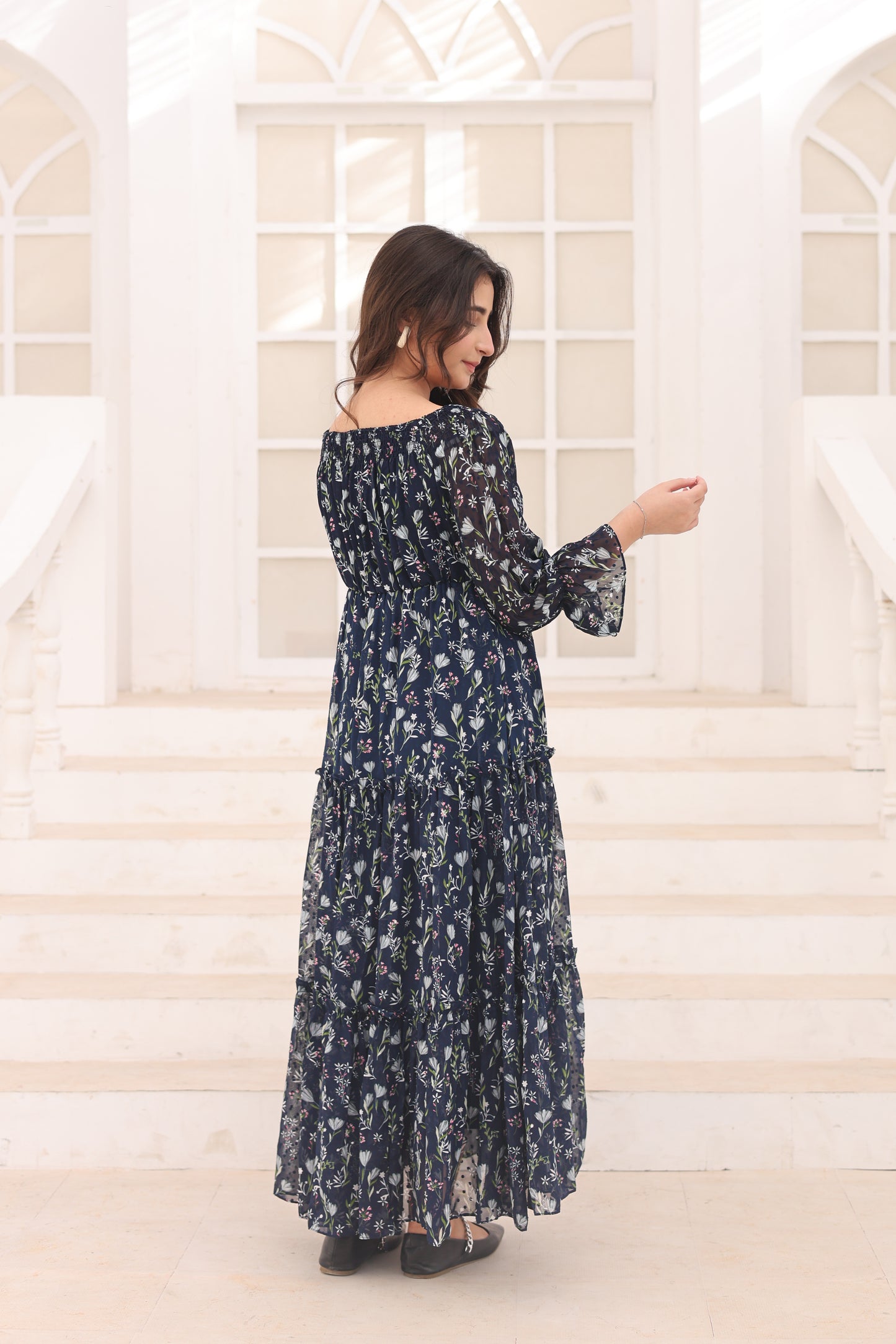 Floral Eclipse - Broshia Chiffon