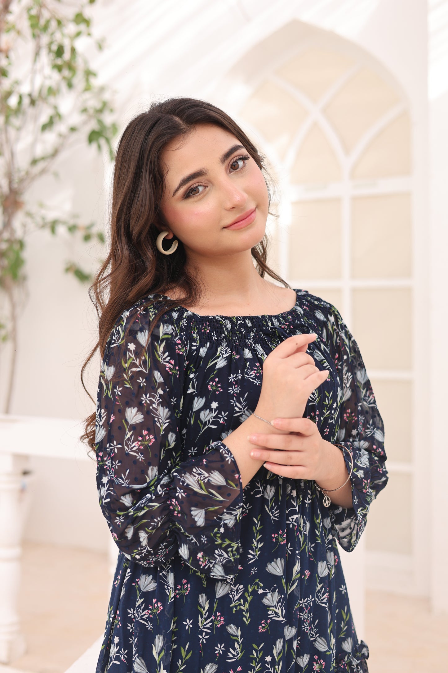 Floral Eclipse - Broshia Chiffon