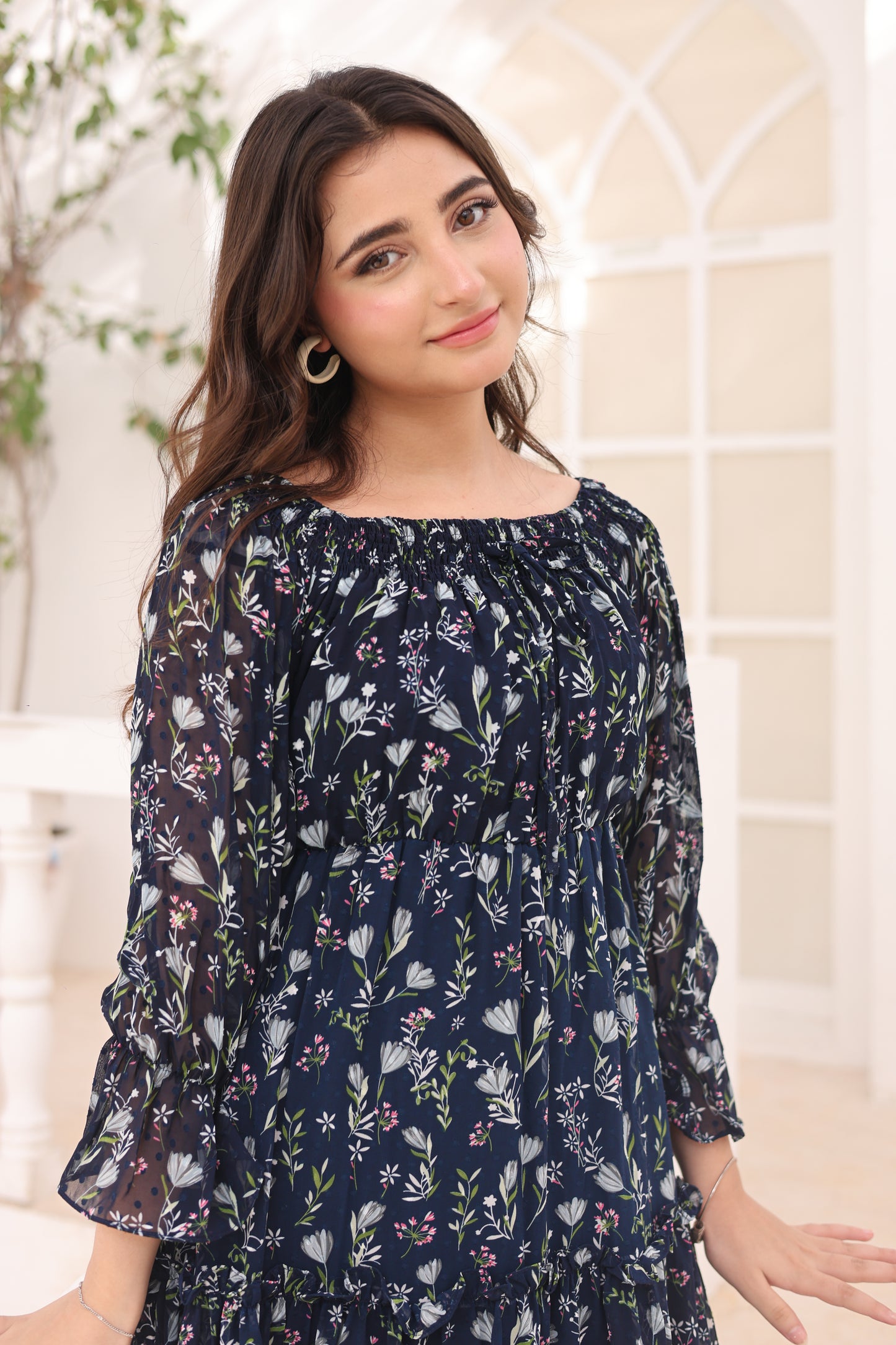 Floral Eclipse - Broshia Chiffon