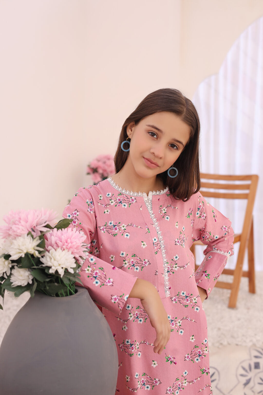 Tea Pink Blossom – 2pc Linen