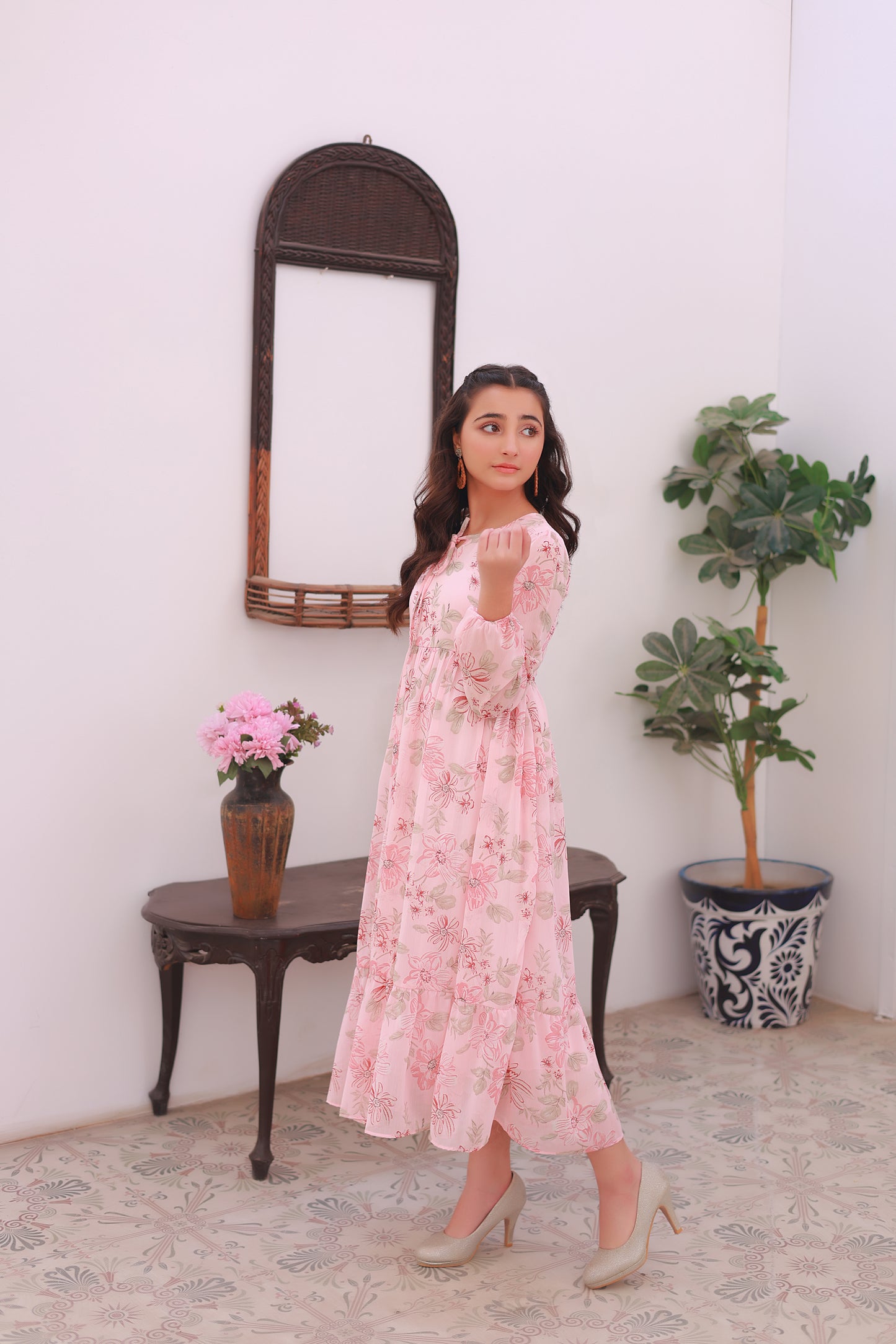 Pink Floral Haze - Chiffon
