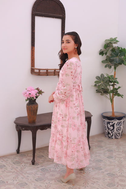 Pink Floral Haze - Chiffon